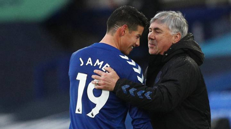 james and ancelotti everton